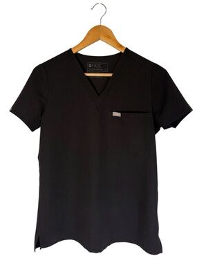 Figs Catarina One-Pocket Scrub Top Black Size XS